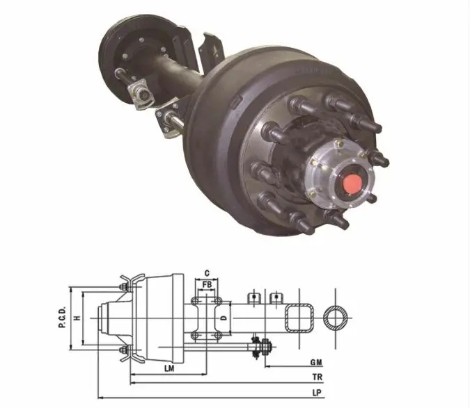 Semi Trailer Axle Agricultural Axle