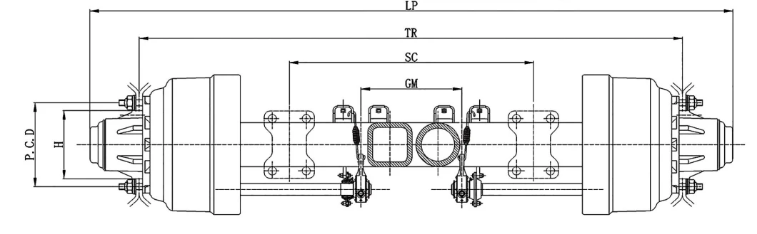 Hot Sale American Axle Semi Trailer Use Parts